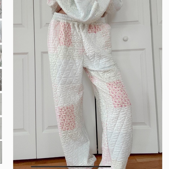 Last Pair Sunkissed Coconut “ Penny 3 “ Sun-kissed Coconut Quilted Joggers 64 - Picture 1 of 12